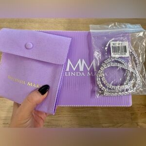 MELINDA MARIA The Queen's Silver Tennis Necklace 18"